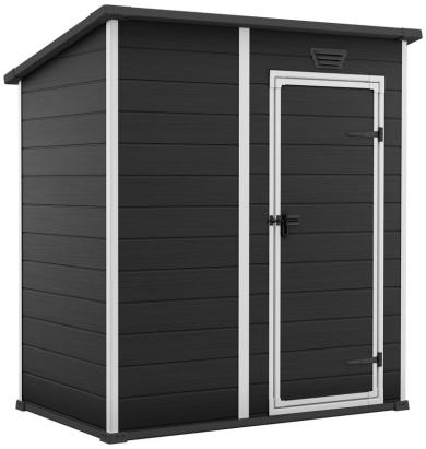 Căsuță de grădină Keter Essential 6x4, gri închis, 112x184x195 cm