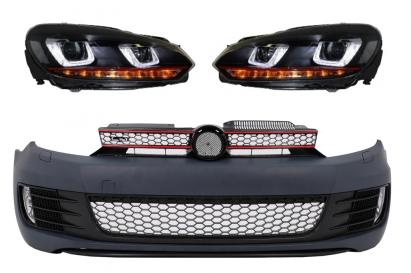 Bara fata VW Golf 6 GTI Look cu faruri LED U Design si semnal dinamic