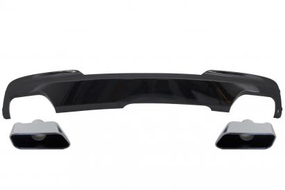 Difuzor aer negru cu ornamente evacuare BMW Seria 5 F10 F11 550i Design