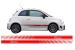 Stickere laterale rosii sport pentru Fiat 500 2007+