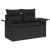 Set de canapele pentru grădină cu pernă 6 pcs Negru poliratan GartenMobel Dekor