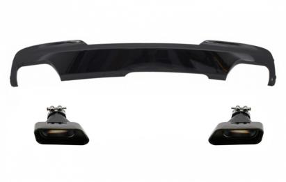 Difuzor aer BMW F10 F11 negru lucios cu evacuare dubla 550i