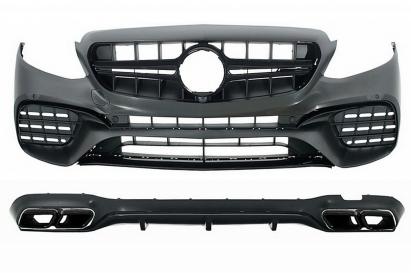 Kit exterior Mercedes E-Class W213 2016-2019 E63 Design cu ornamente negre