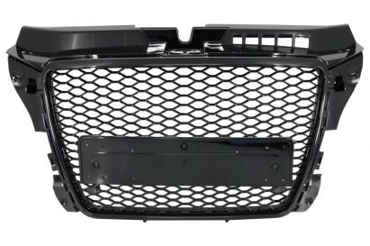 Grila centrala Audi A3 8P Facelift 2007-2012 RS Design negru lucios