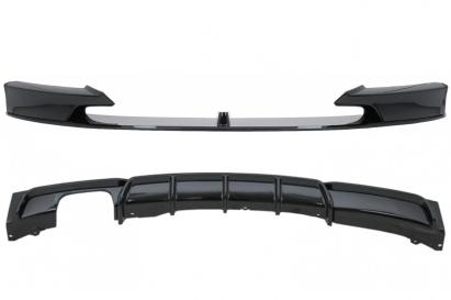 Prelungire bara fata si difuzor stanga BMW Seria 3 F30 F31 negru lucios