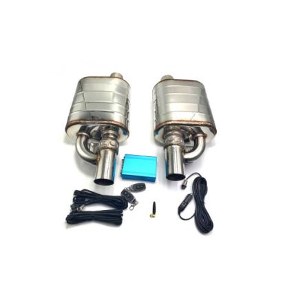 Set toba sport evacuare auto cut off valve cu telecomanda 63 mm reglaj sunet inox stanga dreapta Cod: FM01-63mm