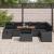 Set de canapele pentru grădină cu pernă 9 pcs Negru poliratan GartenMobel Dekor