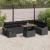 Set de canapele pentru grădină cu pernă 9 pcs Negru poliratan GartenMobel Dekor