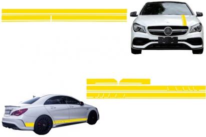 Set stickere galben mat Mercedes CLA W117 X117 si W176, design A45
