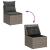 Set de canapele pentru grădină cu pernă 5 pcs Gri Rattan poli GartenMobel Dekor