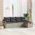 Set de canapele pentru grădină 5 pcs Gri deschis Rattan poli GartenMobel Dekor