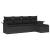 Set de canapele pentru grădină cu pernă 5 pcs Negru Rattan poli GartenMobel Dekor
