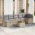 Set de canapele pentru grădină cu pernă 8 pcs Bej Rattan poli GartenMobel Dekor