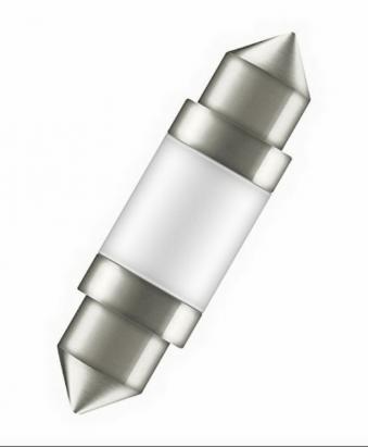 Bec OSRAM lumina calda, Iluminare habitaclu centru, fata, spate 36mm (6418 Form) 4000K (M1)