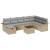 Set de canapele pentru grădină cu pernă 9 pcs Bej Rattan poli GartenMobel Dekor