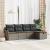 Set de canapele pentru grădină cu pernă 5 pcs Gri Rattan poli GartenMobel Dekor