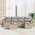Set de canapele pentru grădină cu pernă 6 pcs Bej Rattan poli GartenMobel Dekor