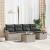 Set de canapele pentru grădină 6 pcs Gri deschis Rattan poli GartenMobel Dekor
