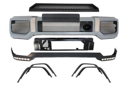 Pachet exterior Mercedes G-Class W463 cu extensie bara si DRL LED, design G65