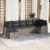 Set de canapele pentru grădină cu pernă 7 pcs Gri Rattan poli GartenMobel Dekor