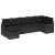 Set de canapele pentru grădină cu pernă 7 pcs Negru Rattan poli GartenMobel Dekor