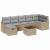 Set de canapele pentru grădină cu pernă 8 pcs Bej Rattan poli GartenMobel Dekor