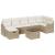 Set de canapele pentru grădină cu pernă 8 pcs Bej Rattan poli GartenMobel Dekor