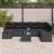 Set de canapele pentru grădină cu pernă 9 pcs Negru Rattan poli GartenMobel Dekor