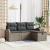 Set de canapele pentru grădină cu pernă 4 pcs Gri Rattan poli GartenMobel Dekor
