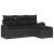 Set de canapele pentru grădină cu pernă 4 pcs Negru poliratan GartenMobel Dekor