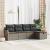 Set de canapele pentru grădină cu pernă 5 pcs Gri Rattan poli GartenMobel Dekor
