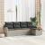 Set de canapele pentru grădină 5 pcs Gri deschis Rattan poli GartenMobel Dekor