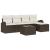Set de canapele pentru grădină cu pernă 6 pcs Maro Rattan poli GartenMobel Dekor