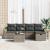 Set de canapele pentru grădină cu pernă 6 pcs Gri Rattan poli GartenMobel Dekor