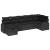 Set de canapele pentru grădină cu pernă 7 pcs Negru poliratan GartenMobel Dekor