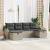 Set de canapele pentru grădină 6 pcs Gri deschis poliratan GartenMobel Dekor
