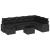 Set de canapele pentru grădină cu pernă 9 pcs Negru Rattan poli GartenMobel Dekor