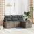 Set de canapele pentru grădină cu pernă 4 pcs Gri Rattan poli GartenMobel Dekor