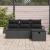 Set de canapele pentru grădină cu pernă 4 pcs Negru Rattan poli GartenMobel Dekor