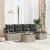 Set de canapele pentru grădină 6 pcs Gri deschis Rattan poli GartenMobel Dekor