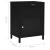 Noptieră, negru, 40x30x54,5 cm, oțel și sticlă GartenMobel Dekor