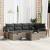 Set de canapele pentru grădină cu pernă 7 pcs Gri Rattan poli GartenMobel Dekor