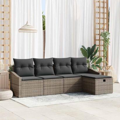Set de canapea cu pernă 6 pcs poliratan GartenMobel Dekor