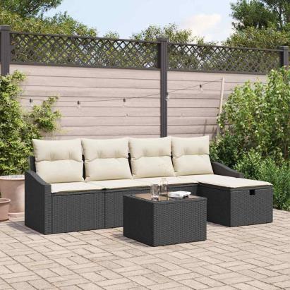 Set de canapea cu pernă 5 pcs poliratan GartenMobel Dekor