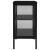 Servantă, negru, 70x35x70 cm, oțel și sticlă GartenMobel Dekor