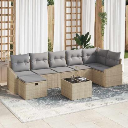 Set de canapea cu pernă 7 pcs poliratan GartenMobel Dekor