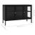 Servantă, negru, 105x35x70 cm, oțel și sticlă GartenMobel Dekor