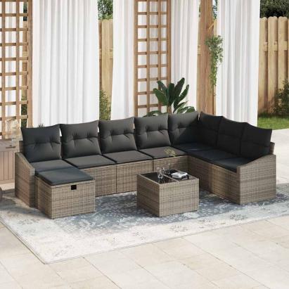Set de canapea cu pernă 8 pcs poliratan GartenMobel Dekor