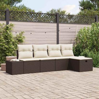 Set de canapea cu pernă 6 pcs poliratan GartenMobel Dekor