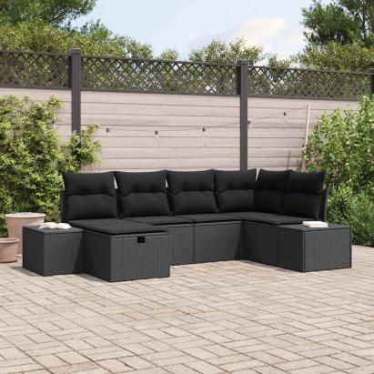 Set de canapea cu pernă 6 pcs poliratan GartenMobel Dekor